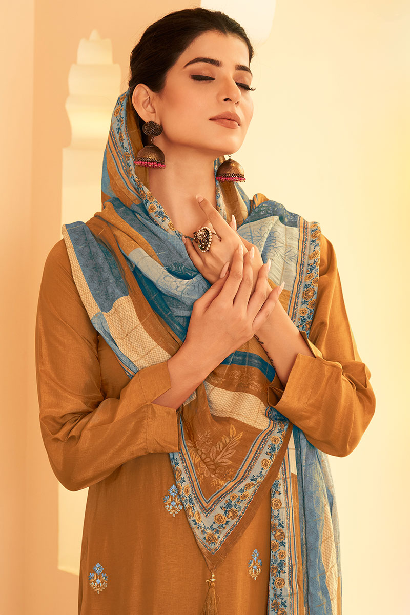 Khushi Pure Bemberg Russian Silk Salwar Suit Design 10005