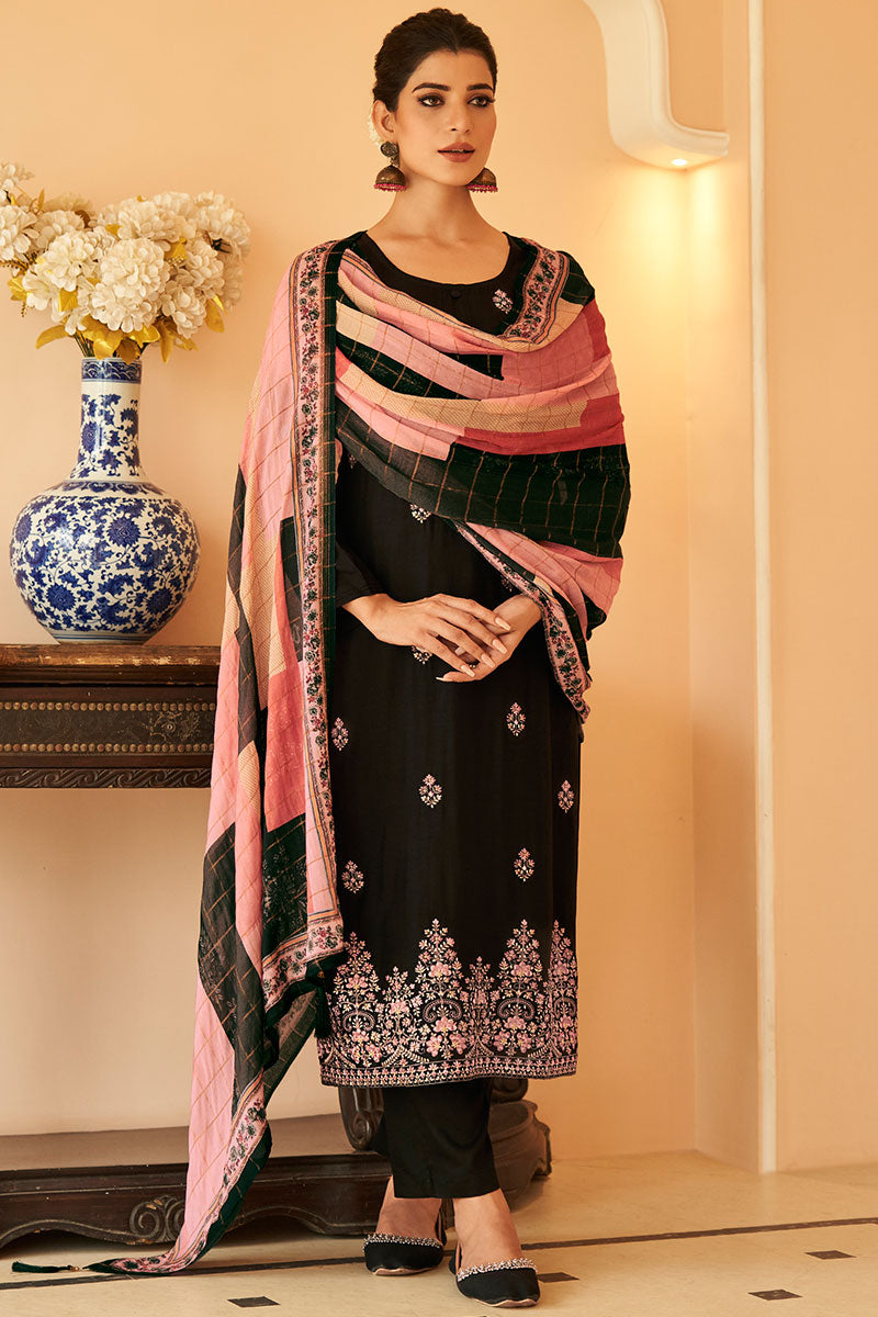 Khushi Pure Bemberg Russian Silk Salwar Suit Design 10005