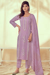 Pure Linen Block Print With Handwork Salwar Suit
