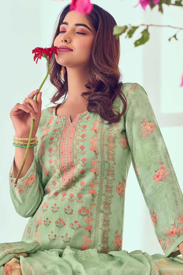 Premium Pure Linen Digital Print Salwar Suit