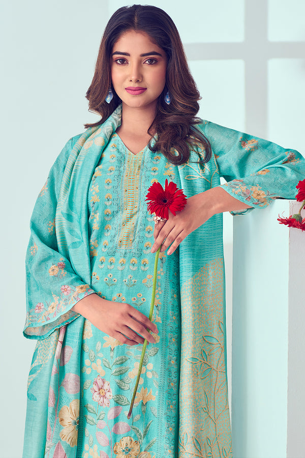 Premium Pure Linen Digital Print Salwar Suit