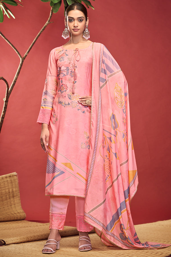 Channel Timeless Beauty in a Sky Blue Pure Bemberg Muslin Salwar Suit