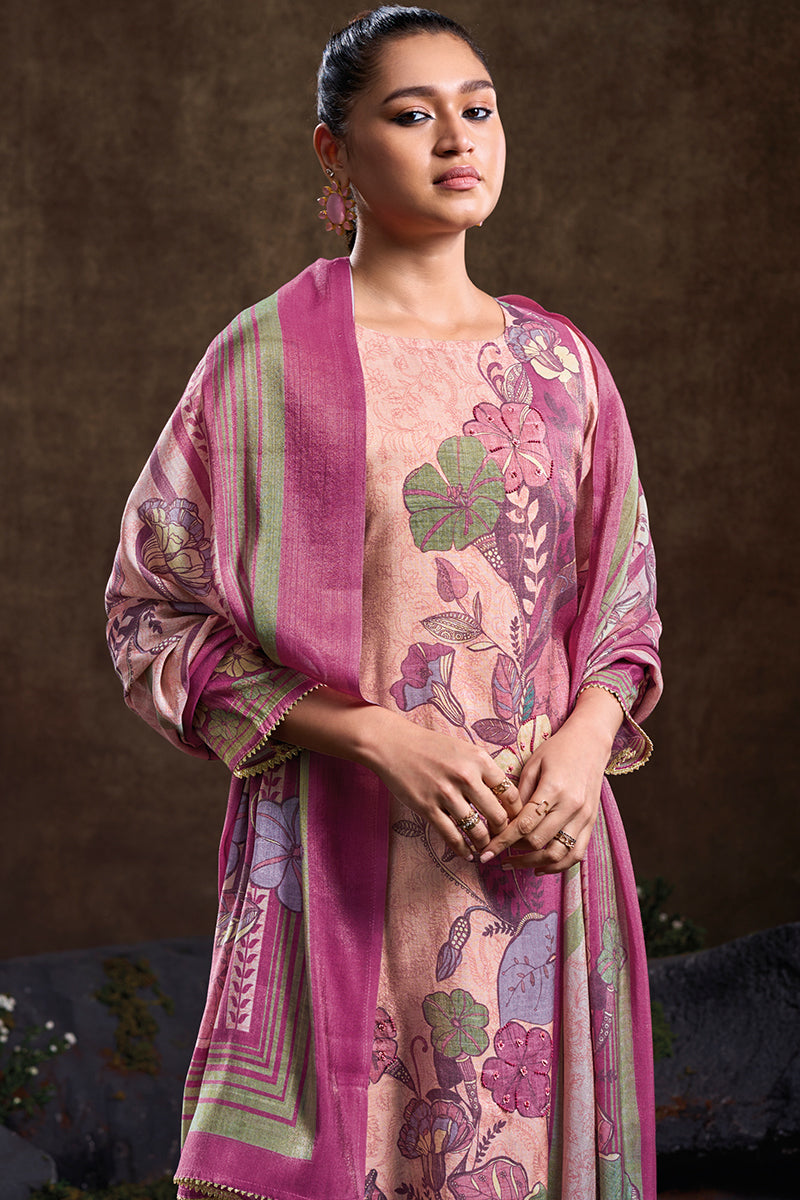 Bemberg Tussar Tissue Salwar Suit