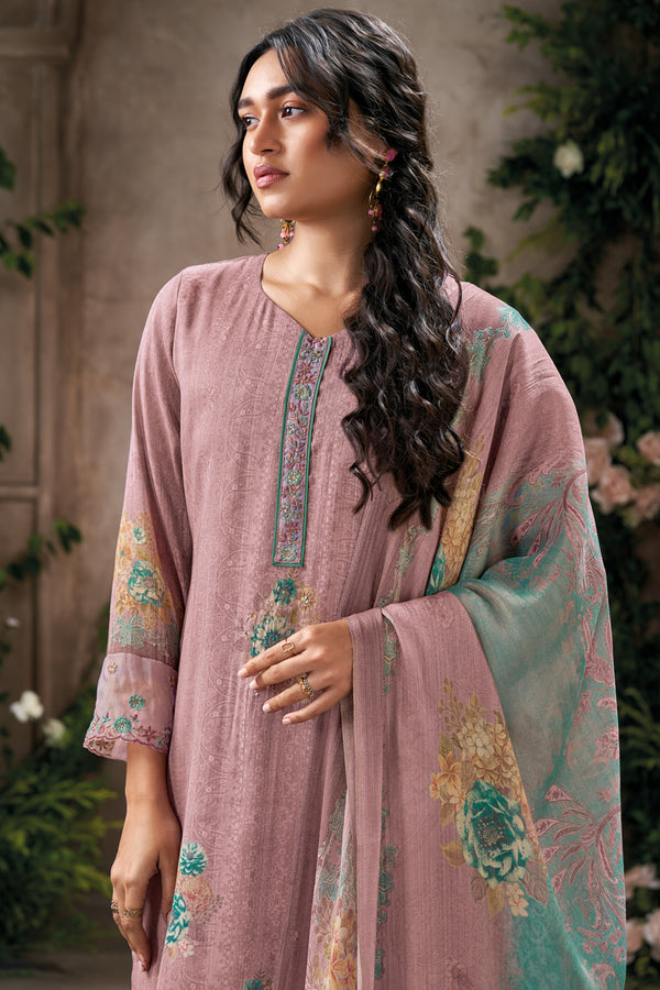 Pure Tissue Digital Printed Embroidered Salwar Suit