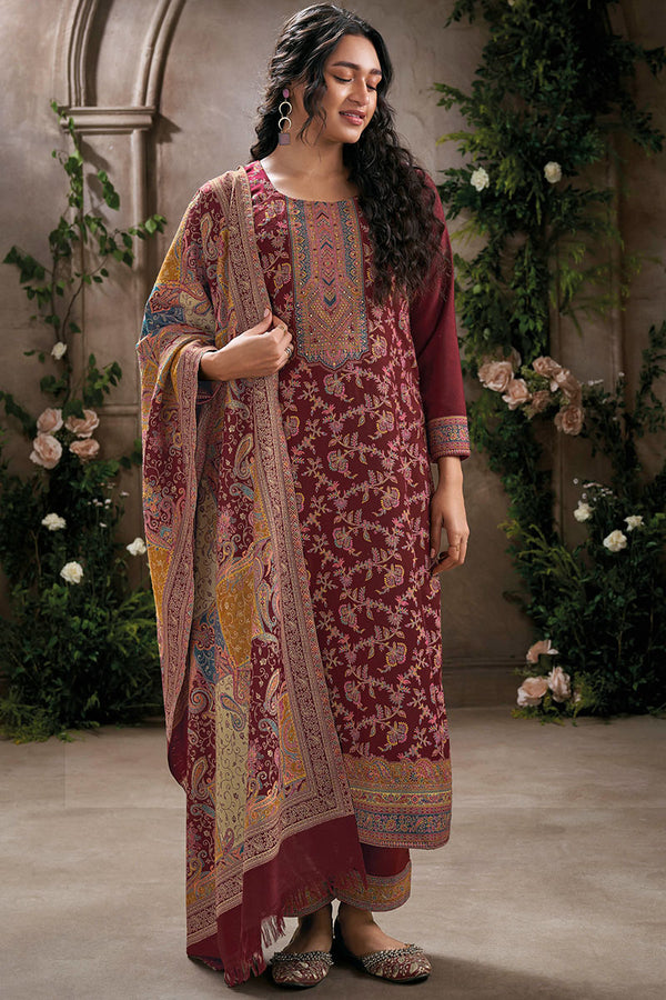 Premium Pure Pashmina Jacquard Salwar Suit