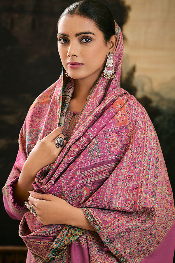 Premium Pure Pashmina Jacquard Salwar Suits
