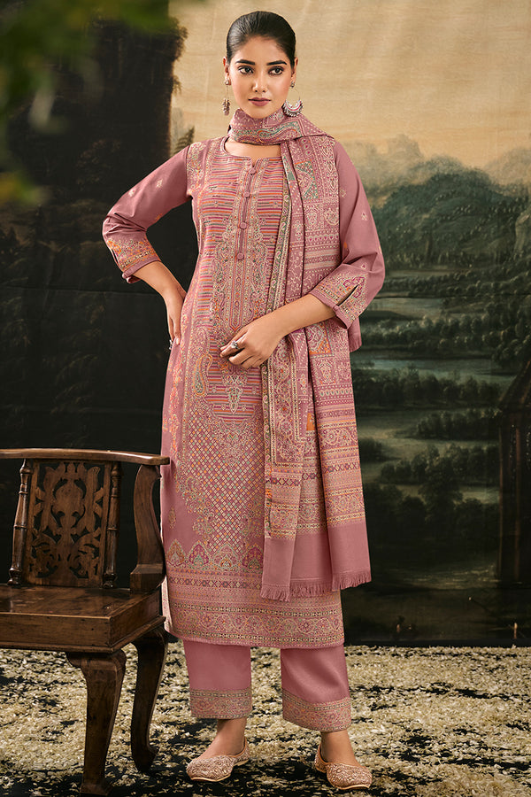 Premium Pure Pashmina Jacquard Salwar Suits