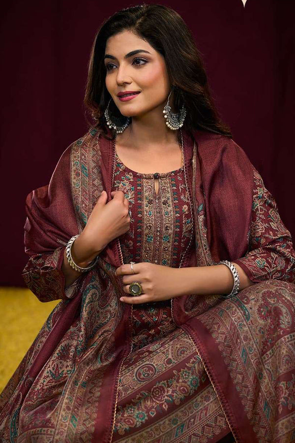 Premium Pure Pashmina Digital Print Salwar Suits