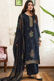 Nazneen Pure Bemberg Organza Jacquard Salwar Suit Design 1021