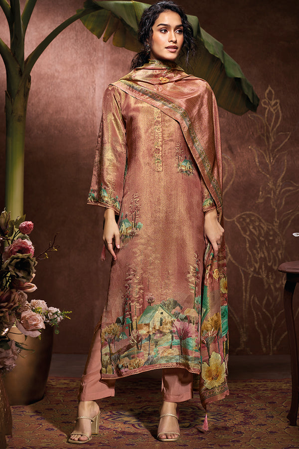 Premium Bemberg Tissue Digital Printed Salwar Suit