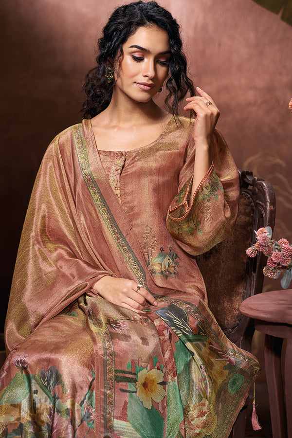 Premium Bemberg Tissue Digital Printed Salwar Suit