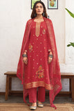 Nazneen Pure Bemberg Organza Jacquard Salwar Suit Design 1022