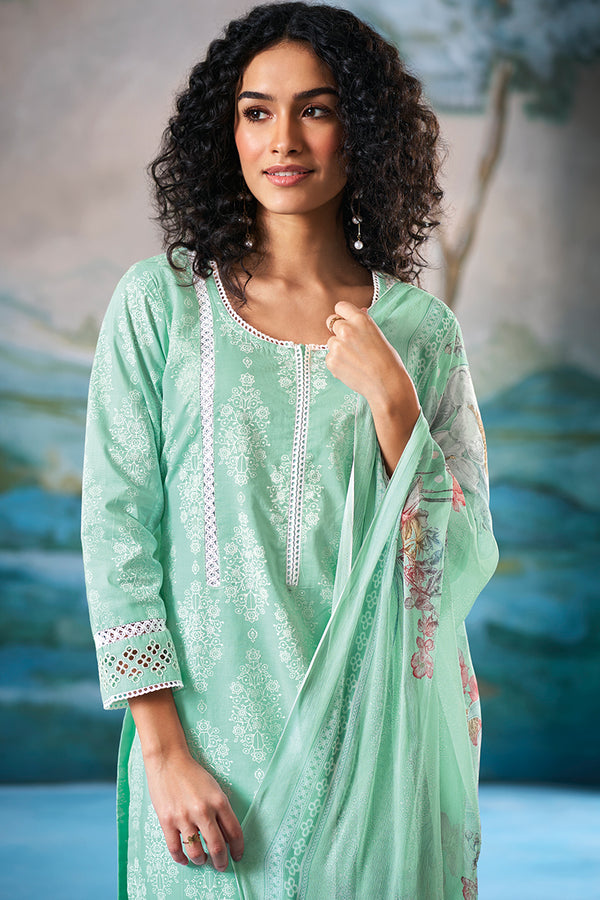 Superior Cotton Block Print Salwar Suit