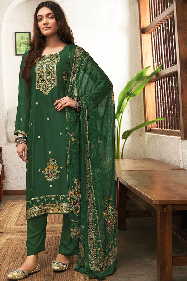 Nazneen Pure Bemberg Organza Jacquard Salwar Suit Design