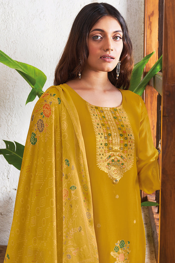 Nazneen Pure Bemberg Organza Jacquard Salwar Suit Design