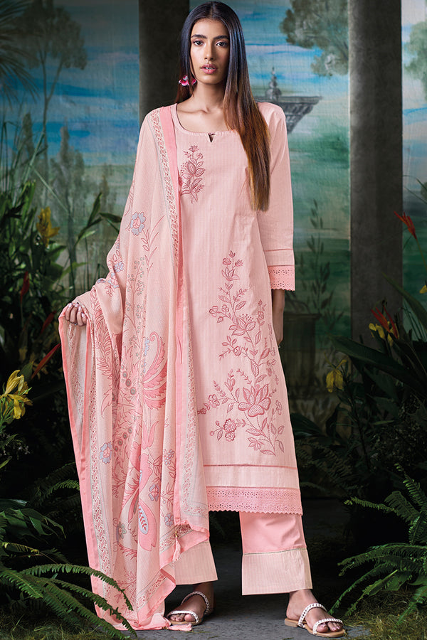 Superior Cotton Print With Heavy Embroidery Salwar Suit