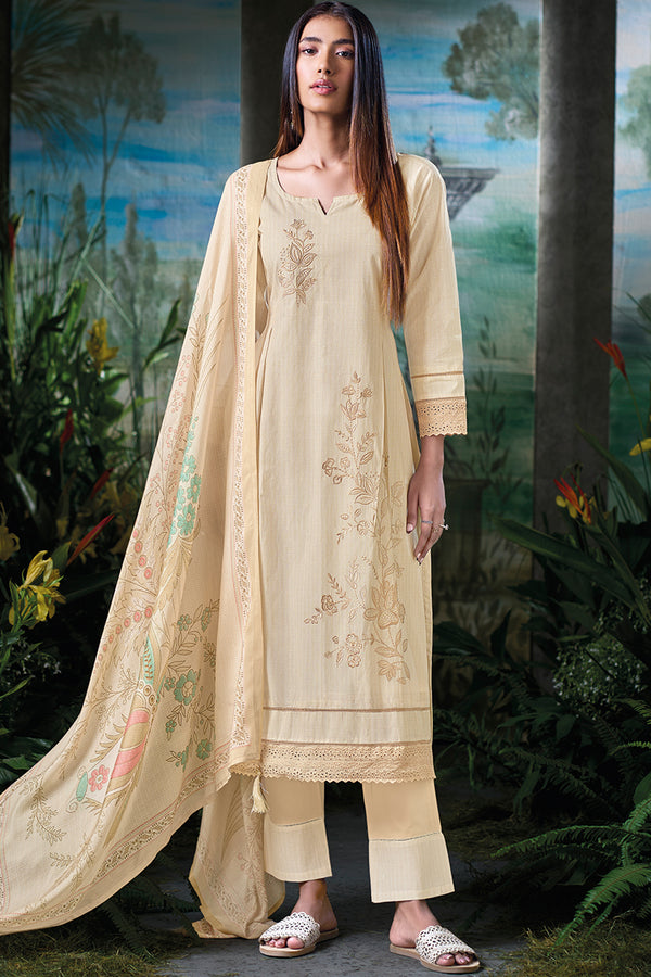 Superior Cotton Print With Heavy Embroidery Salwar Suit
