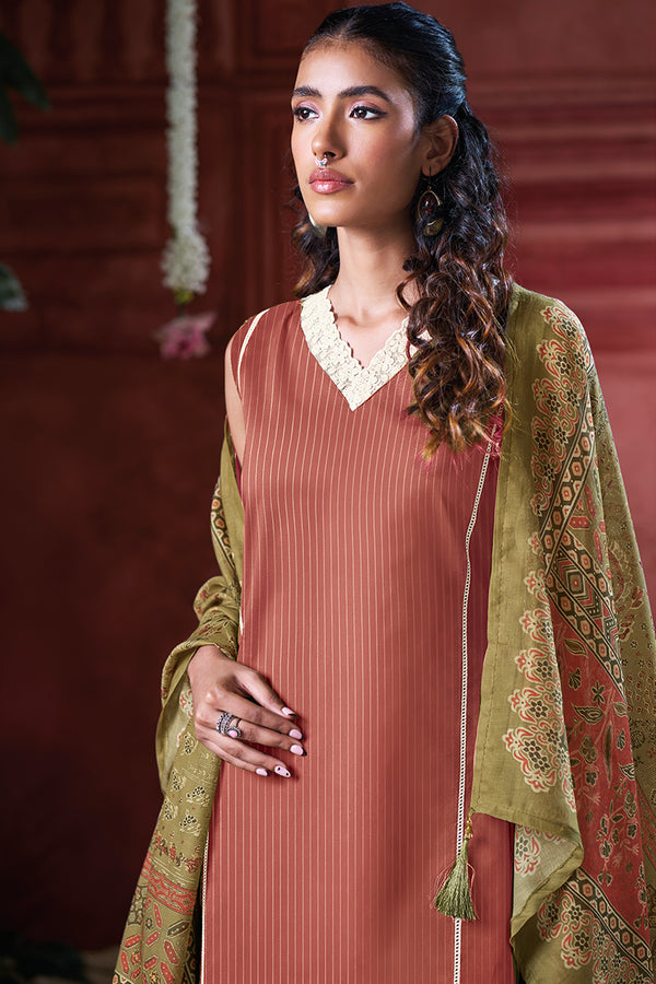 Superior Cotton Block Print With Borrer Embroidery Salwar Suit