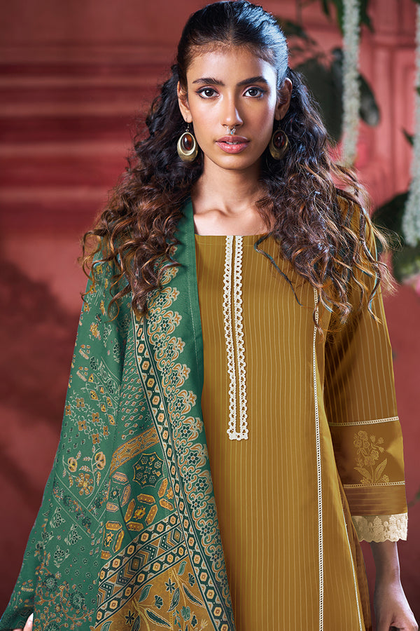 Superior Cotton Block Print With Borrer Embroidery Salwar Suit