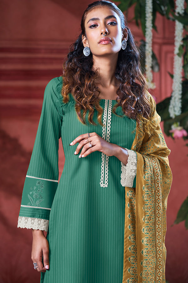 Superior Cotton Block Print With Borrer Embroidery Salwar Suit