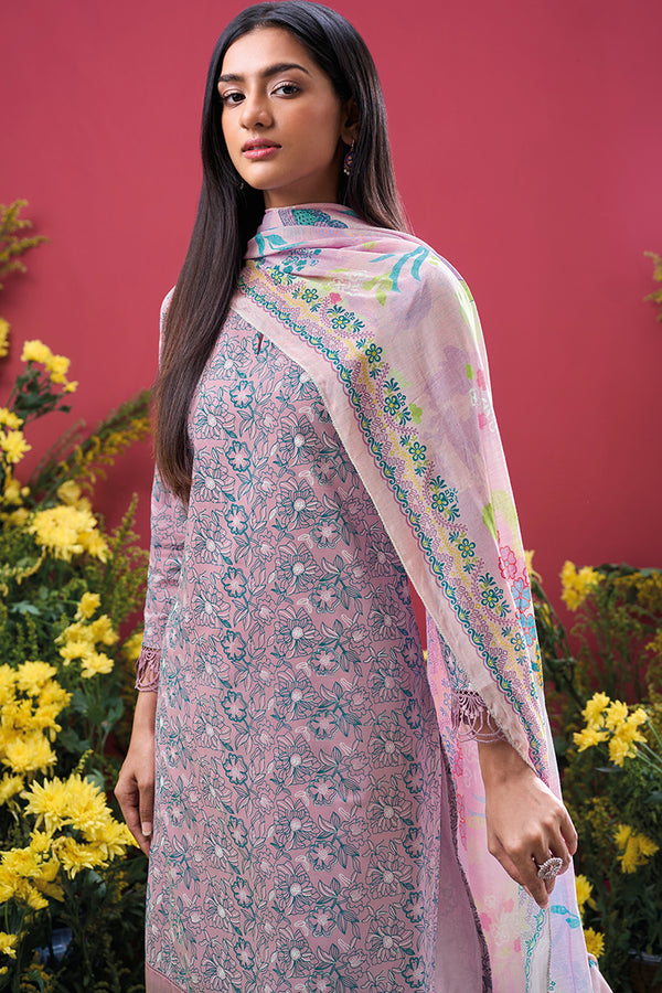 Superior Cotton Block Print With GPO Lace Salwar Suit