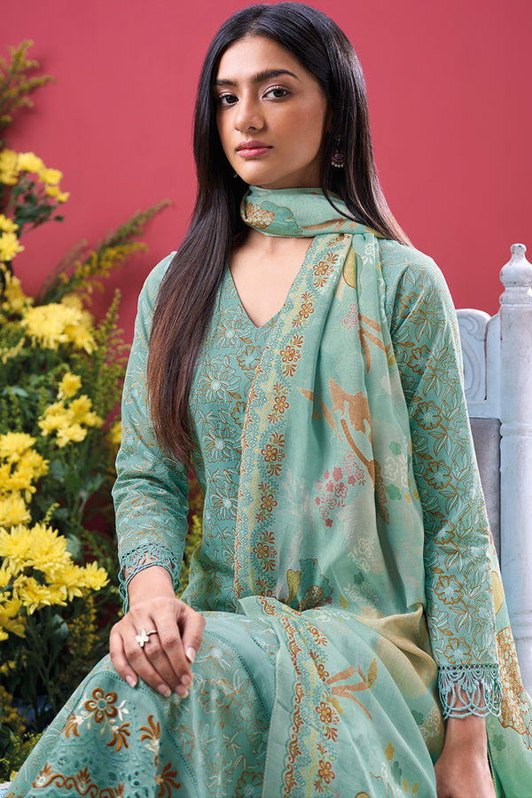 Superior Cotton Block Print With GPO Lace Salwar Suit