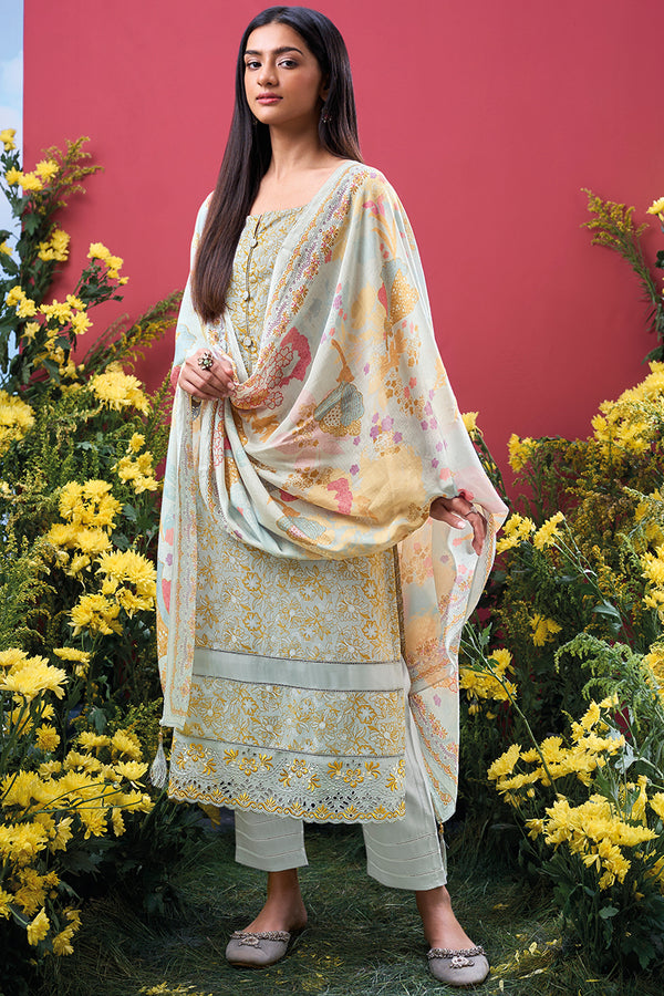Superior Cotton Block Print With GPO Lace Salwar Suit