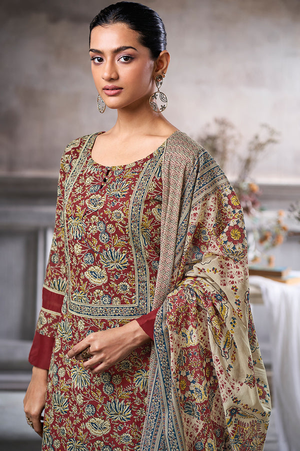 Superior Cotton Block Print With Handwork Salwar Suit