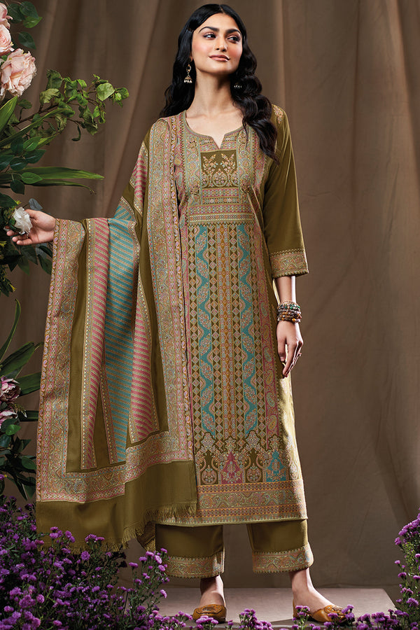 Premium Pure Pashmina Jacquard Salwar Suit