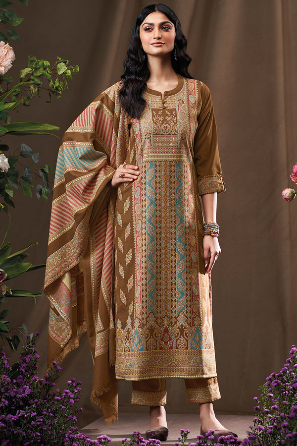 Premium Pure Pashmina Jacquard Salwar Suit