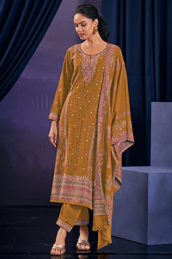 Premium Pure Pashmina Embroidered Salwar Suit