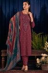 Premium Pure Pashmina Solid Embroidered Salwar Suit