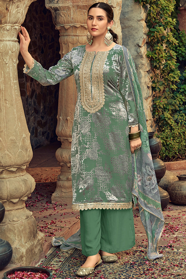 Pure Palachi With Cording Embroidered Salwar Suit