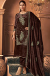 Pure Viscose Velvet Embroidered Salwar Suit