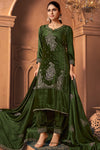 Pure Viscose Velvet Embroidered Salwar Suit