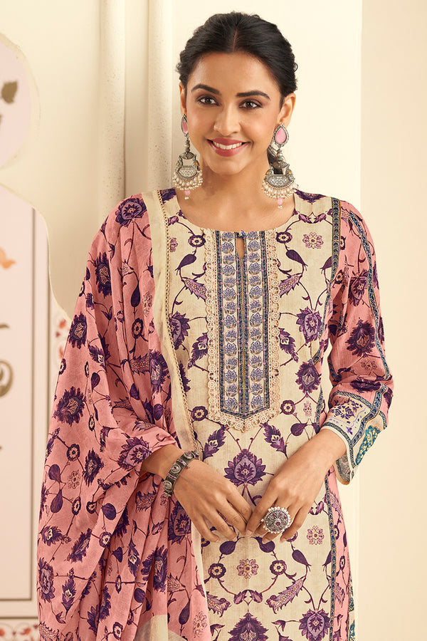 Bemberg Cotton Lawn Digital Printed Salwar Suit