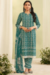 Superior Cotton Block Printed With Laces Salwar Suits