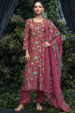 Arisa Pure Bemberg Rose Silk Salwar Suit Design 1081