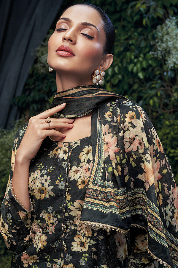 Arisa Pure Bemberg Rose Silk Salwar Suit