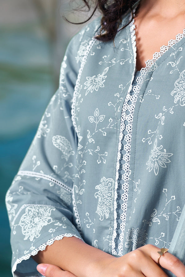 Superior Cotton Block Print Blue Co-Ord Set