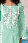 Superior Cotton Print Embroidered Greenish Cyan Co-Ord Set