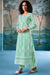 Superior Cotton Block Print Greenish Cyan Co-Ord Set