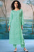 Superior Cotton Block Print Greenish Cyan Salwar Suit