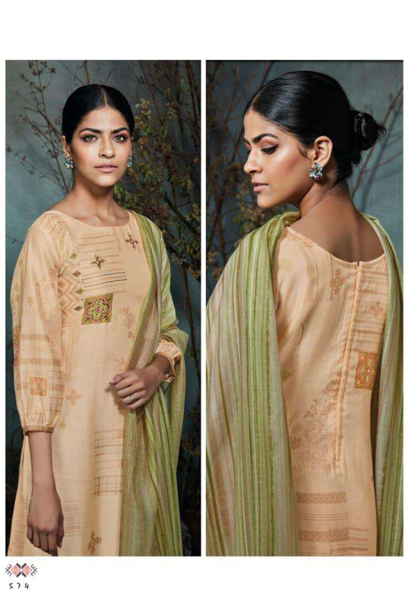 Araa Pure Silk Salwar Suit Design 574