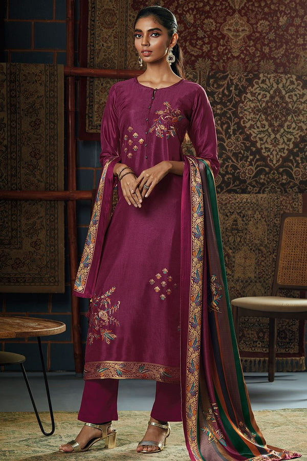 Sara Bemberg Silk Salwar Suit Design 865