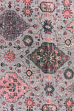 Reddish Brown Flower Digital Printed Cotton Slub Fabric