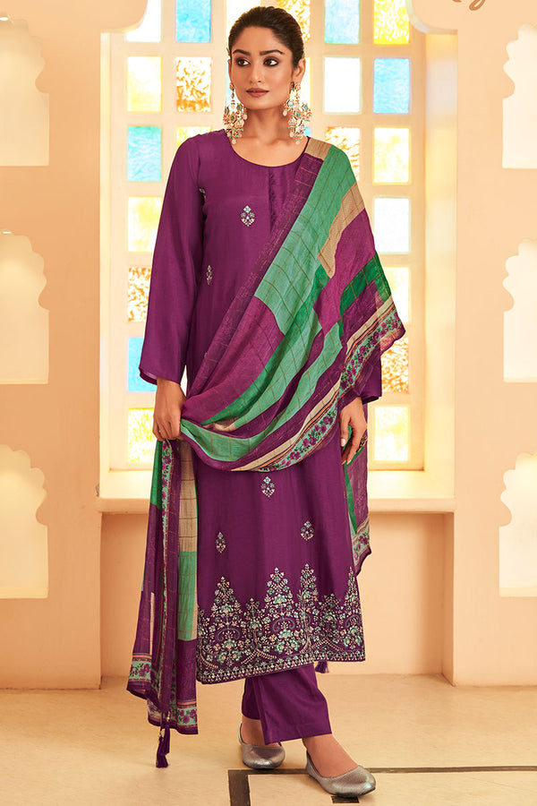 Khushi Pure Bemberg Russian Silk Salwar Suit Design