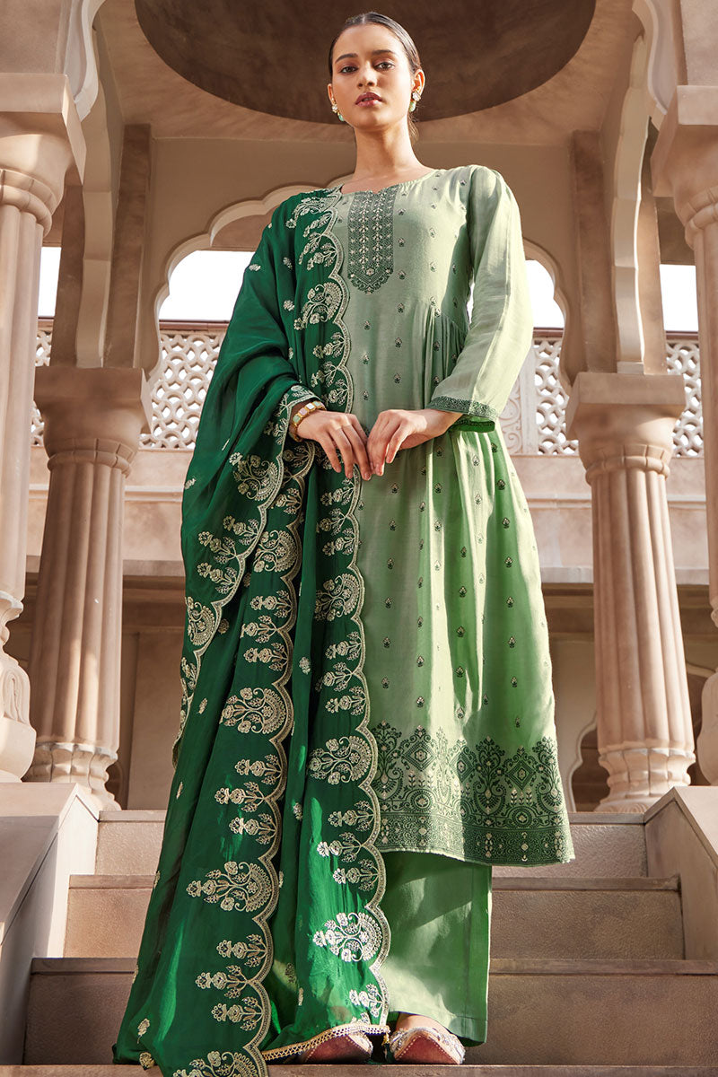 Six Senses Pure Bemberg Soft Silk Salwar Suit Design 1005