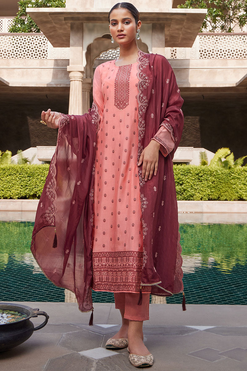 Six Senses Pure Bemberg Soft Silk Salwar Suit Design