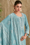Pure Premium Linen Dyed with Coding Embroidered Salwar Suit
